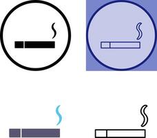 Unique Lit Cigarette Icon Design vector