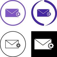 Unique Message Settings Icon Design vector