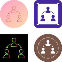 Unique Connected Users Icon Design vector