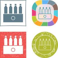 Unique Pack of Beers Icon Design vector