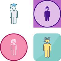 Unique Student Standing Icon Design vector