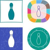 Unique Bowling Pin Icon Design vector