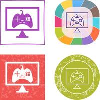 único en línea juegos icono diseño vector