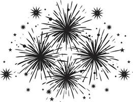 Festive Illuminations for Firework Sparkles Dazzling Lights Symphony of Firework Elements vector