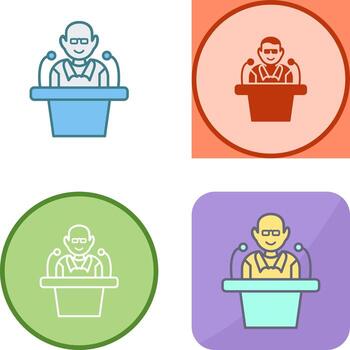 Unique Lecture Icon Design vector