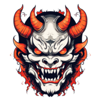 Demon skull illustration png