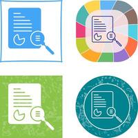 Unique Case Study Icon Design vector