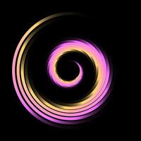 Abstract spiral rotating and twisting lines, computer generated background, 3D rendering background vector