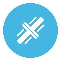 Sign on a blue background. Art design. Figure. Symbol and letter T. Number 1. vector