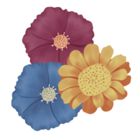 Watercolor bouquet of flowers png