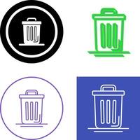 Trash Can Icon Design vector