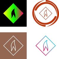 Flammable Material Icon Design vector