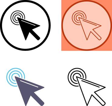 Unique Click Icon Design vector