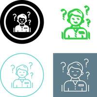 Confuse Icon Design vector