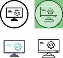 Unique Code Optimization Icon Design vector