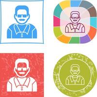 Unique Male Professor Icon Design vector