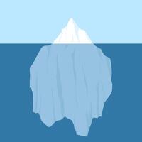 Floating iceberg on the ocean vector