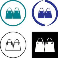 Unique Shopping Bags Icon Design vector