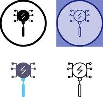 único inteligente buscar icono diseño vector