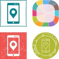 Unique GPS Service Icon Design vector