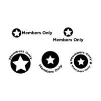 set of membership icons vector