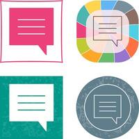 Unique Single Chat Bubble Icon Design vector