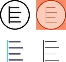 Unique Left Align Icon Design vector