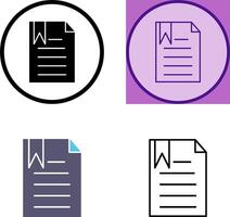 Unique Bookmarked Document Icon Design vector