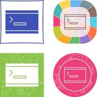 Unique Console Icon Design vector
