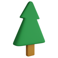 Christmas tree clipart flat design icon isolated on transparent background, 3D render Christmas and New year concept png