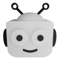 robot ClipArt platt design ikon isolerat på transparent bakgrund, 3d framställa teknologi och ai begrepp png