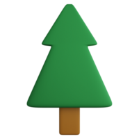 Noël arbre clipart plat conception icône isolé sur transparent arrière-plan, 3d rendre Noël et Nouveau année concept png
