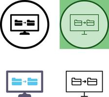 Unique File Sharing Icon Design vector