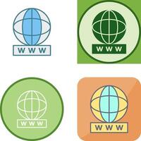 Unique World Wide Web Icon Design vector