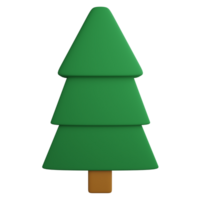 Natal árvore clipart plano Projeto ícone isolado em transparente fundo, 3d render Natal e Novo ano conceito png