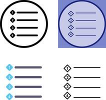 Unique Numbered list Icon Design vector