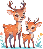 The Deers Animal Cartoon Style png