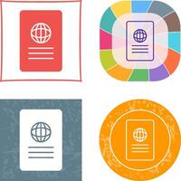 Unique Global Report Icon Design vector