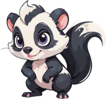 Skunk desenho animado animal ilustração png