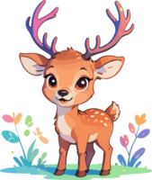 The Deers Animal Cartoon Sticker png