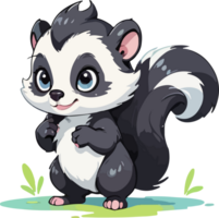 Skunk animal desenho animado mascote png