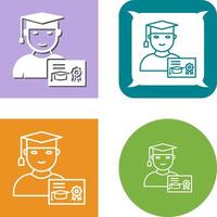 Unique Receiving Degree Icon Design vector