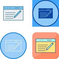 Unique Blogging Service Icon Design vector