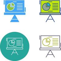 Pie Chart Icon Design vector