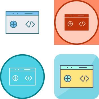 Unique Clean Code Icon Design vector