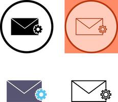 Unique Message Settings Icon Design vector