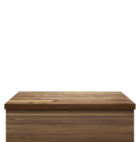 vide en bois table de face vue isolé transparent png