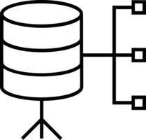 almacenamiento datos icono símbolo imagen para base de datos ilustración vector