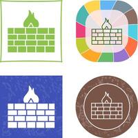 Unique Firewall Icon Design vector