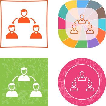 Unique Connected Users Icon Design vector